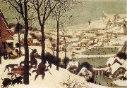 BRUEGHEL, Pieter the Younger The Hunters in the Snow oil painting artist